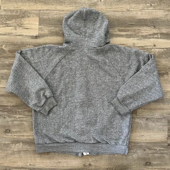 Vintage 80s Big Yank Thermal Lined Grey Hoodie Size Large - Picture 4 of 5